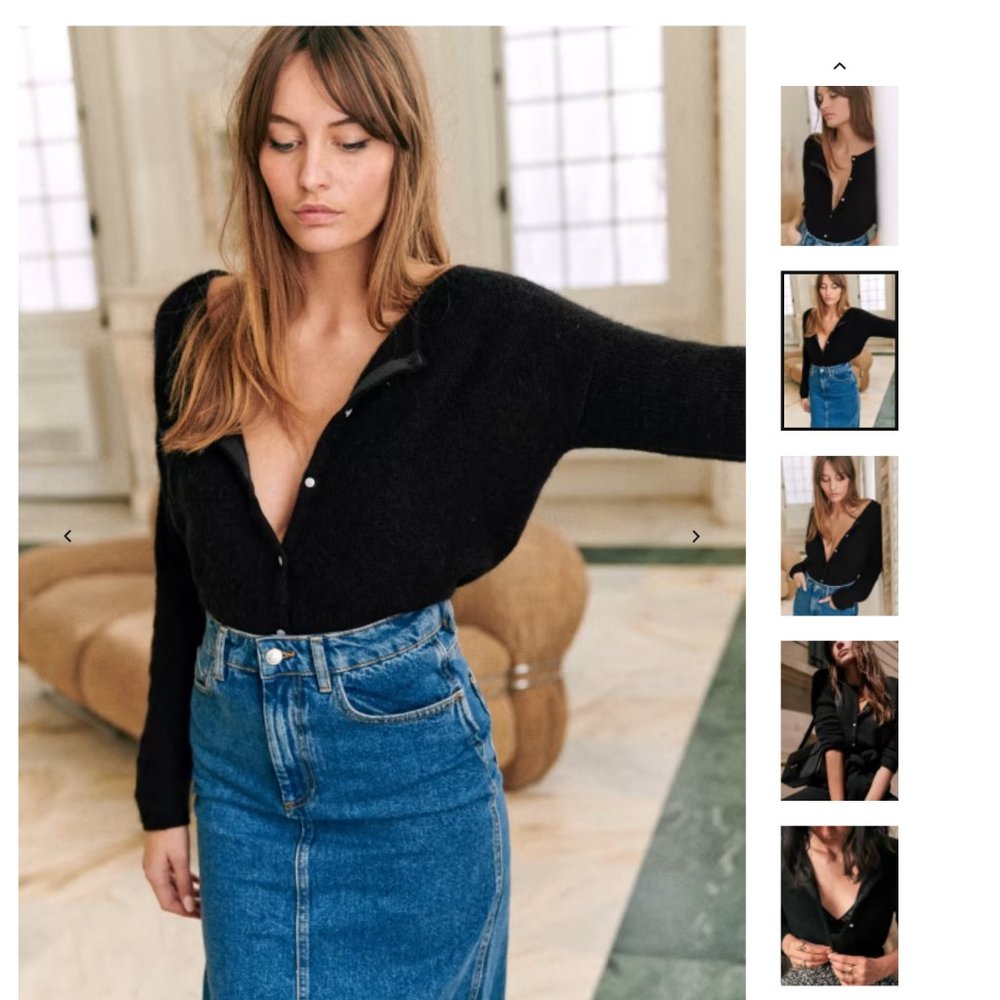 Sezane Gaspard cardigan, Cult Favorite!  / black / XS / NWOT